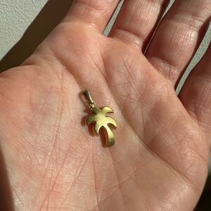 Vintage 14k Gold Palm Tree Pendant